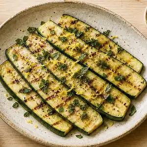 Courgettes à la plancha au citron