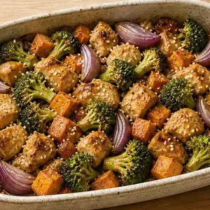 Poulet, patate douce et brocoli